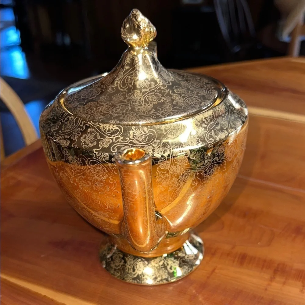 Vintage Lady Hamilton Ornate Gold Teapot
